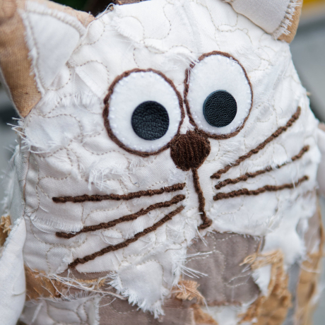 UPCYCLING Türstopper Katze mit Trageschlaufe