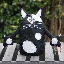 UPCYCLING Türstopper Katze mit Trageschlaufe