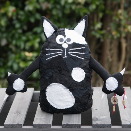 UPCYCLING Türstopper Katze mit Trageschlaufe