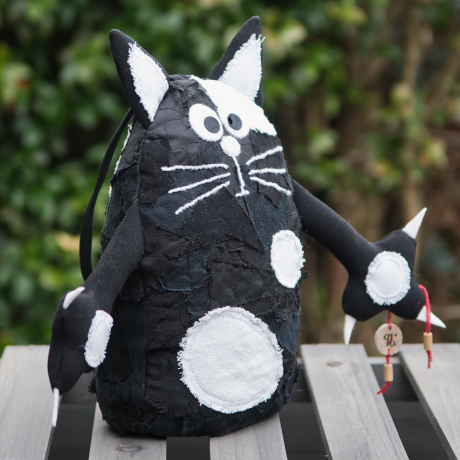 UPCYCLING Türstopper Katze mit Trageschlaufe