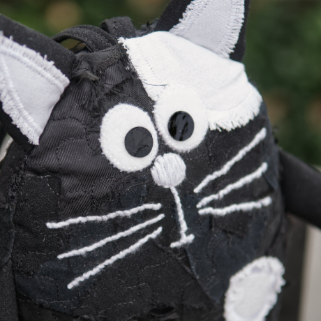 UPCYCLING Türstopper Katze mit Trageschlaufe