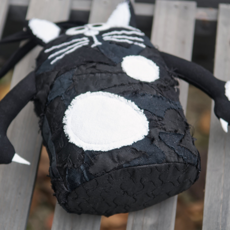 UPCYCLING Türstopper Katze mit Trageschlaufe