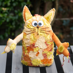 UPCYCLING Türstopper Katze mit Trageschlaufe