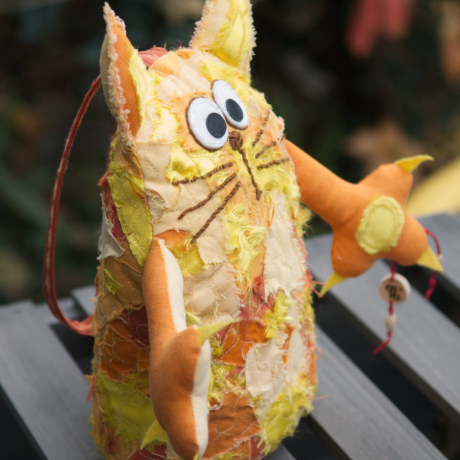 UPCYCLING Türstopper Katze mit Trageschlaufe