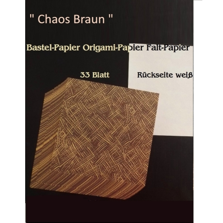Origami-Papier Faltpapier 15x15 cm 33 Blatt in Braun Faltsterne 
