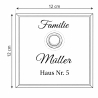 Klingelschild mit Messingknopf – personalisierbar 12x12cm