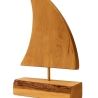 Segelschiffchen aus Eichenholz, Deko, Holzdeko, nordisch, maritim