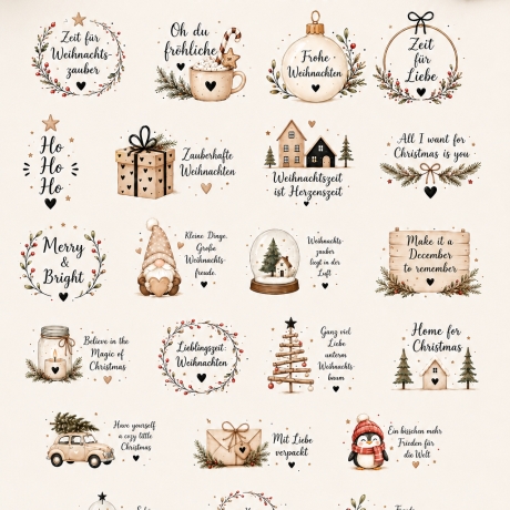 45 Weihnachtsmotive PNG & SVG – Plotterdateien & Cliparts