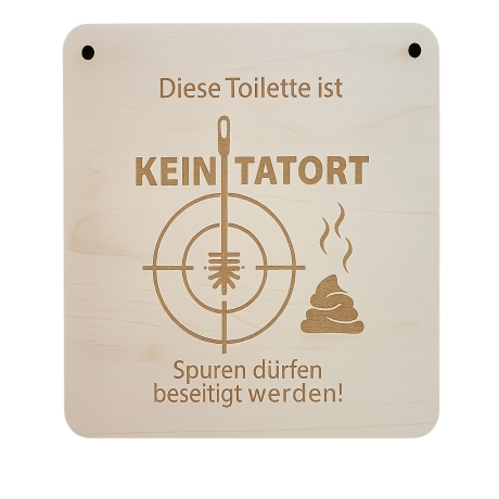 Toilettenschild Tatort
