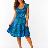 Blaues Boho-Kleid mit Batik-Design