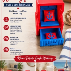 Strandkorb Deko & Aufbewahrung  Geschenkidee mit Schublade