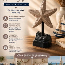 Seestern auf Felsen aus dem 3D-Drucker – Maritime Dekofigur 