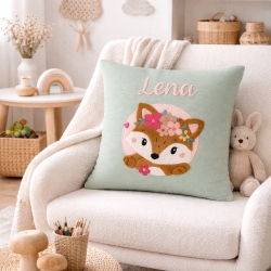 Persoanlisierte Nameskissen mit Boho Füchsin