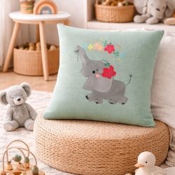 Persoanlisierte Nameskissen mit Elefant