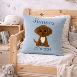 Persoanlisierte Nameskissen mit Hund