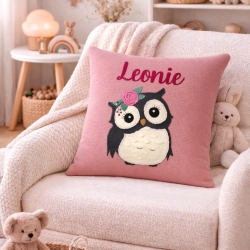 Persoanlisierte Nameskissen mit Eule