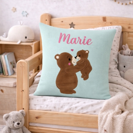Persoanlisierte Nameskissen mit Bären