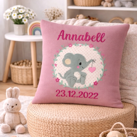 Persoanlisierte Nameskissen mit Maus mit Herz