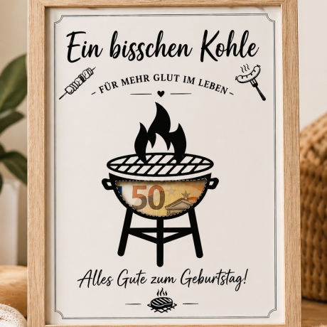 Geburtstagskarte Geldgeschenk – Digitaler Download,Grill Geschenk