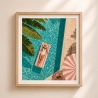 Sommer Pool Poster, Mediterrane Wandkunst, Strand Deko- 12 Größen