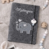 Mutterpasshülle Elefant dunkelgrau