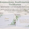 Tischkarte personalisierbar für Kommunion/Konfirmation|Namenskart