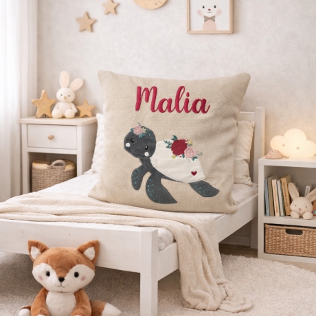 Persoanlisierte Nameskissen mit Schildkröte