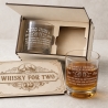 Personalisiertes Whiskyglas-Set in Holzschatulle