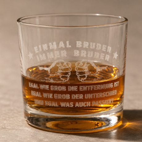 Personalisiertes Whiskyglas-Set in Holzschatulle