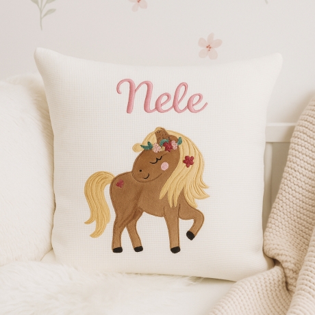 Persoanlisierte Nameskissen mit Pferd