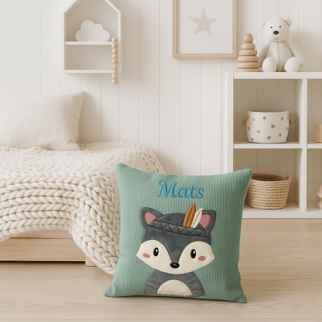 Persoanlisierte Nameskissen mit Fuchs