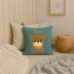 Persoanlisierte Nameskissen mit Bär Emil