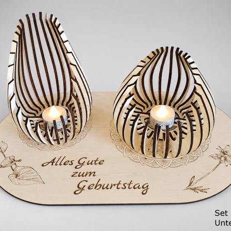 Teelichthalter Tautropfen