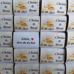 Hochzeit 20x Schokoladentäfelchen SAROTTI 
