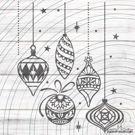 Christmas-baubles Plotterdatei SVG DXF