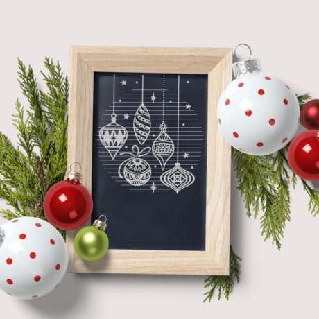 Christmasballs Plotterdatei SVG DXF FCM