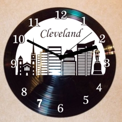 Schallplattenuhr Wanduhr Cleveland