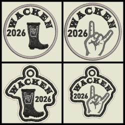 Ferberline Stickdatei ITH Anhänger Set Wacken 2026