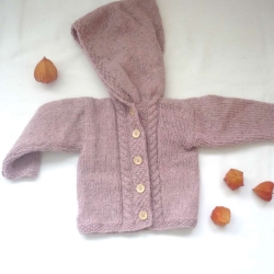 Strickjacke Baby Rosa in der Größe 62/68 Strickjacke Baby Rosa in der Größe 62/68