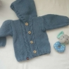 Strickjacke Baby Blau diverse Größen