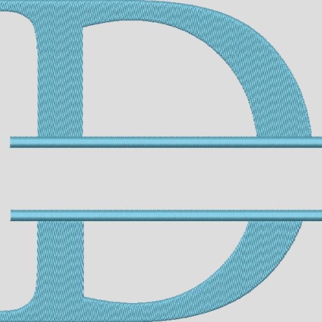 Ferberline Stickdatei Split Alphabet D in 4 Größen ab 10x10