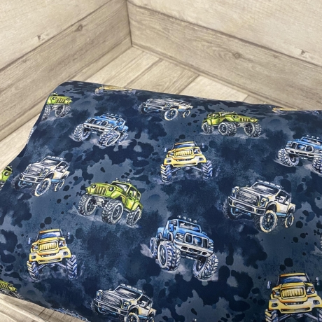 Softshell Meterware Kinderstoffe Outdoor Monstertruck