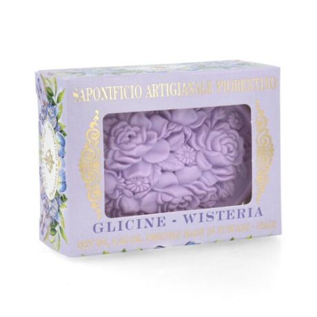 Handgearbeitete natürliche Duftseife Glycinien, 125 g