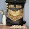 Rucksack VARO aus Kunstleder und Kork, Leoparden-Print