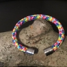 Buntes Segelseilarmband mit Edelstahlmagnetverschluß