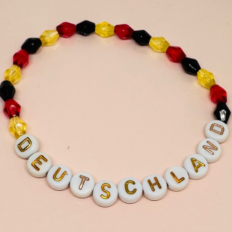Deutschland Fan-Armband personalisiert  WM EM Armband Wunschtext