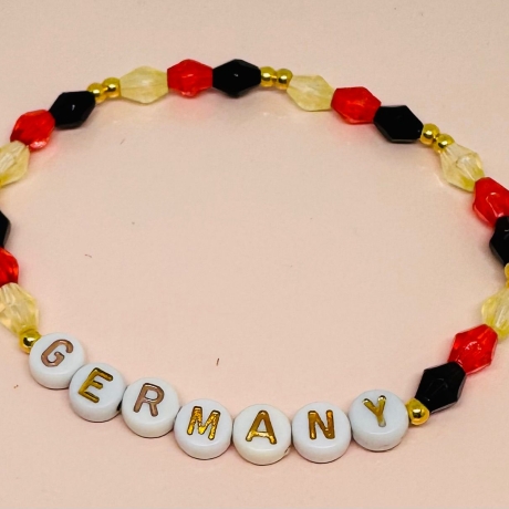 Deutschland Fan-Armband personalisiert  WM EM Armband Wunschtext