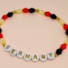 Deutschland Fan-Armband personalisiert  WM EM Armband Wunschtext