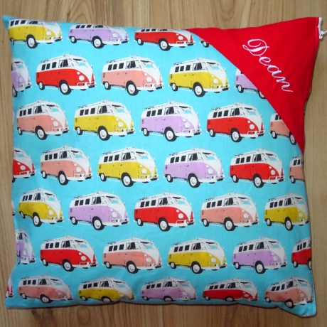 Dekokissen Namenskissen personalisiert Kissenbezug Bulli Kleinbus