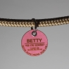 DOG TAGS / HUNDEMARKEN - Biothane - rosa - v1 - rund - Ø 3,4 cm